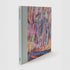 The book is standing at an angle. The title "Pam Evelyn" is in white lettering over a brightly colored Pam Evelyn painting. The spine is grey.