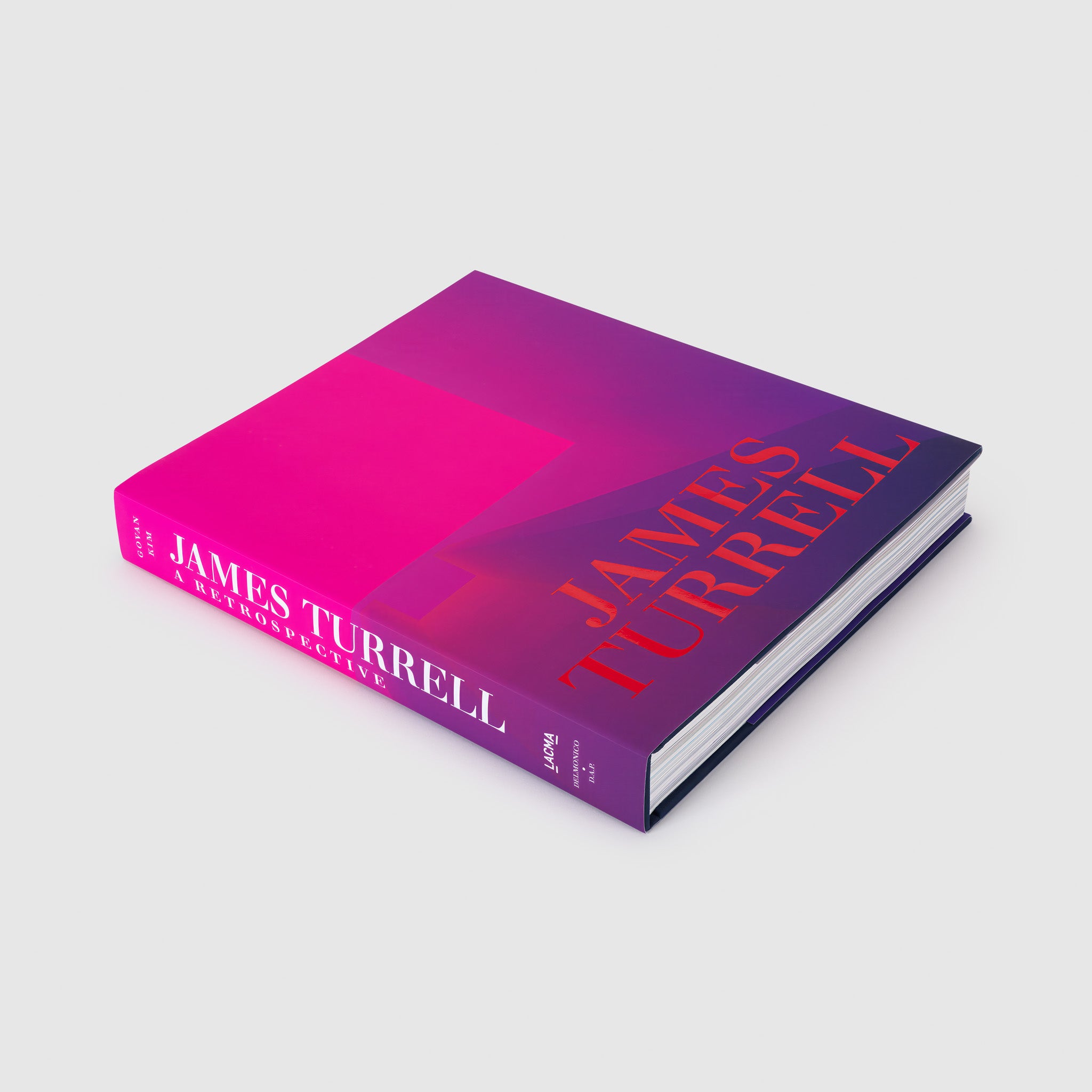 James Turrell. The cover has a pink and purple Turrell work and red text.