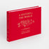 The History of the World in Dingbats Drawings & Words David Byrne is written in gold font on a red fabric cover.