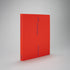 Loie Hollowell Plumb Line. The cover is a bright red orange fabric and the text is blue.