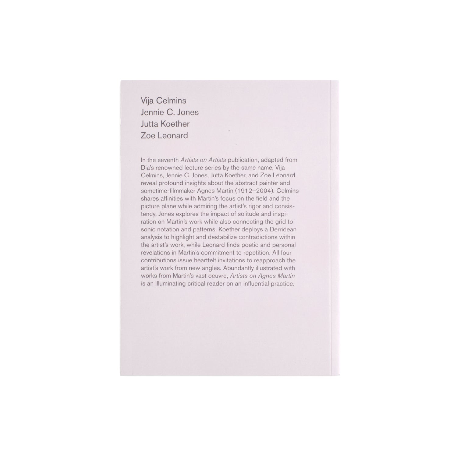 Artists on Agnes Martin