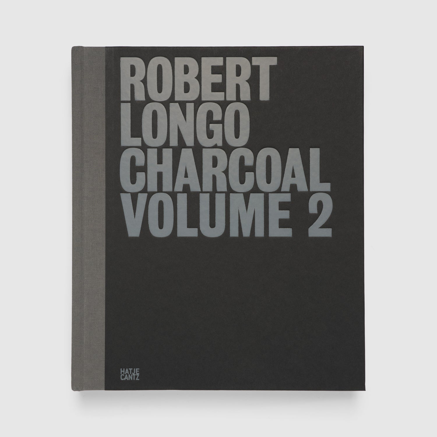 Robert Longo Charcoal Volume 2. The cover is black and the text is black.